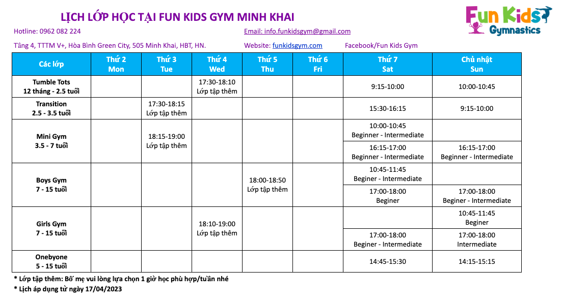 Fun Kids Gym | Minh Khai